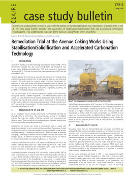CSB 05 - Remediation trial at the Avenue Coking Works