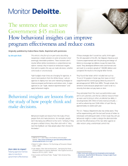 1013195 Behavioral Insights Executive Summary Intro