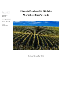 Minnesota Phosphorus Site Risk Index
