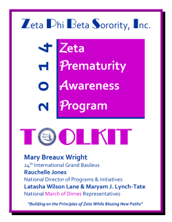 P 2 T OLKIT - Zeta Phi Beta Sorority