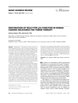 Restoration of wild-type p53 function in human cancer
