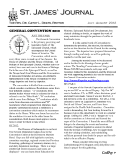 July and August 2012 Journal