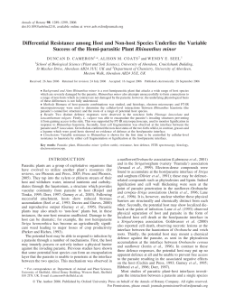 Differential Resistance among Host and Non