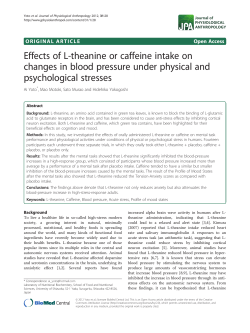 Effects of L-theanine or caffeine intake on changes in blood