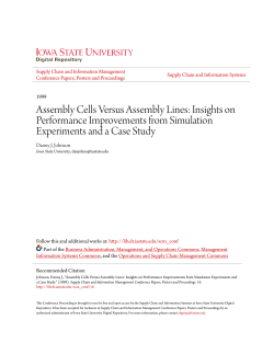 Assembly Cells Versus Assembly Lines