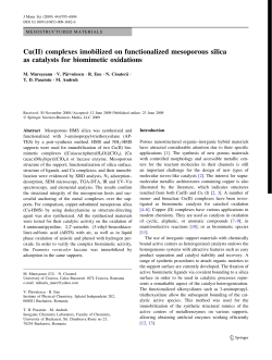 Cu(II) complexes imobilized on functionalized mesoporous silica as