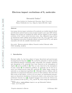 Electron impact excitations of S2 molecules