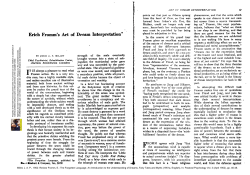 Erich Fromm`s Art of Dream Interpretation`