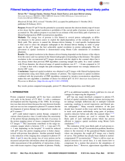Filtered backprojection proton CT reconstruction along most likely