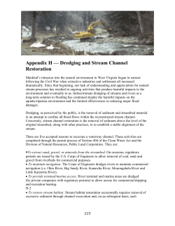 Dredging and Stream Channel Restoration