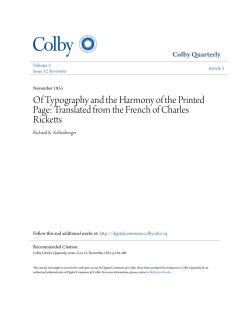 Of Typography and the Harmony of the Printed Page: Translated