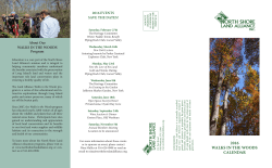 2016 walks in the woods calendar