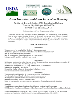 Farm Transition and Farm Succession Planning