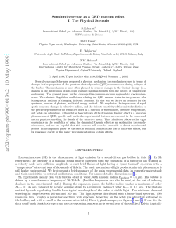 Sonoluminescence as a QED vacuum effect. I: The Physical Scenario