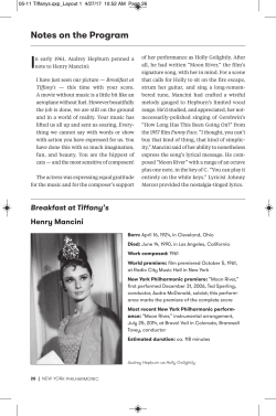 Breakfast at Tiffany`s - New York Philharmonic