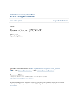 Green v. Gordon [DISSENT] - GGU Law Digital Commons