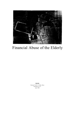 Financial Abuse of the Elderly