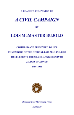 a civil campaign - The Bujold Nexus
