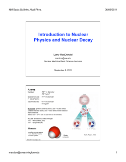 Introduction to Nuclear Physics and Nuclear Decay