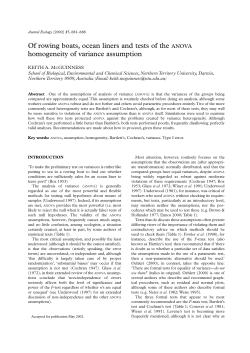 Of rowing boats, ocean liners and tests of the ANOVA homogeneity