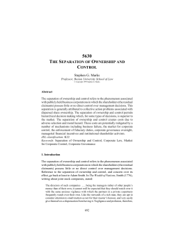 5630 The Separation Of Ownership And Control