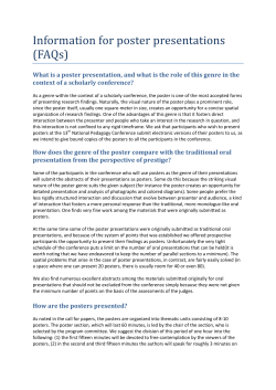 Information for poster presentations (FAQs)