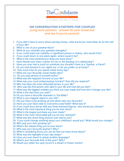 100 CONVERSATION STARTERS FOR COUPLES