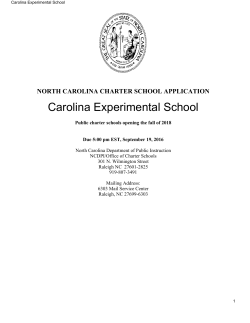 Carolina Experimental School - North Carolina Public Schools