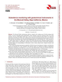 Subsidence monitoring with geotechnical instruments in