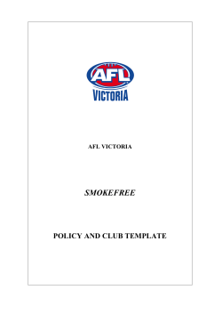 AFL Victoria Smoking Policy - AFL Central Victoria > Home