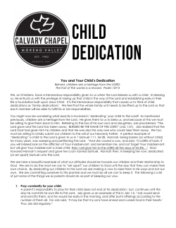 Child`s Dedication - Calvary Chapel Moreno Valley