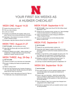 Your First 6 Weeks - casnr