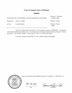 COA 310917 DAWN ELLEN ALEXANDER V DAVID CHARLES
