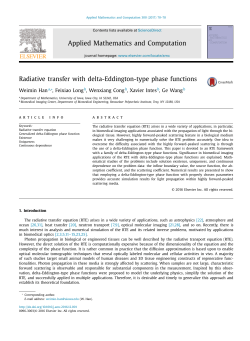 Radiative transfer with delta-Eddington