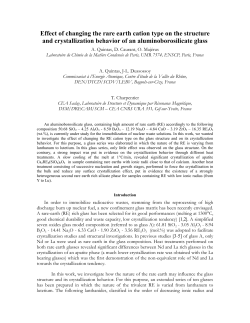 Effect of changing the rare earth cation type on the structure