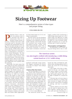 Sizing Up Footwear - Podiatry Management