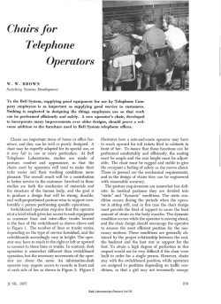 Chairs for Telephone Operators