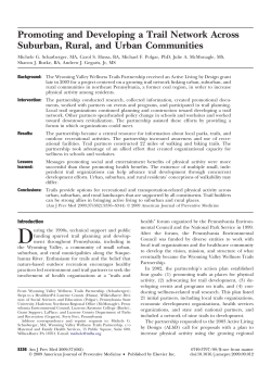 Promoting and Developing a Trail Network Across Suburban, Rural