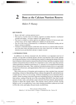 2 Bone as the Calcium Nutrient Reserve