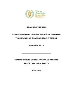 Report on Farm Safety - Houses of the Oireachtas