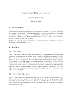 OpenACC 2.6 Proposed Features