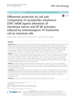 Differential protection by cell wall components of Lactobacillus