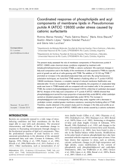 Coordinated response of phospholipids and acyl components of