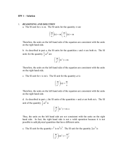 Homework 1 - NMSU Physics