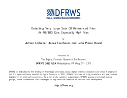 Detecting Very Large Sets Of Referenced Files At 40/100