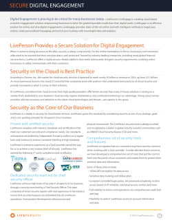 LivePerson Security Fact Sheet