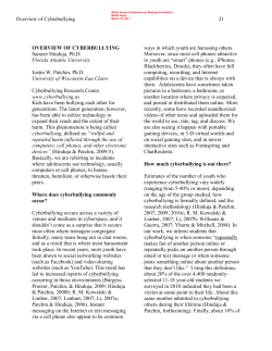 Hinduja, Patchin - People Pages - University of Wisconsin