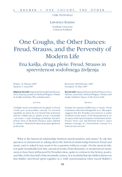 One Coughs, the Other Dances: Freud, Strauss, and the