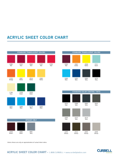 Acrylic Sheet Color Chart