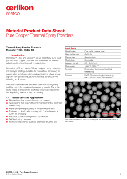 DSMTS-0104.2 Pure Copper Thermal Spray Powders